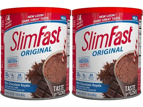 SlimFast Meal Replacement Shake Mix, Original, Rich Chocolate Royale - 12.83 oz