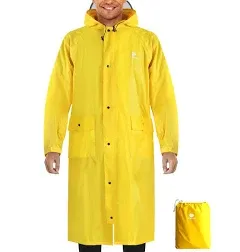 Anyoo Hood Rain Poncho Waterproof Lightweight Raincoat for Men Women Adult with Pocket for Hiking Camping Outdoor Activities