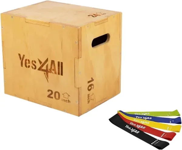 Yes4all 3 in 1 Wooden Plyo Box