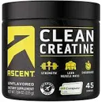 Ascent, Clean Creatine Monohydrate Powder, Unflavored 7.94 oz