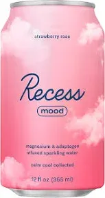 Recess Mood Strawberry Rose Sparkling Water