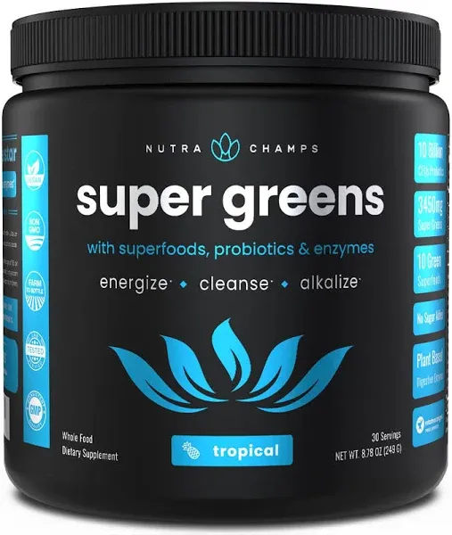 NutraChamps Super Greens Powder Premium Superfood