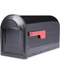 Architectural Mailboxes 7900-1B-R-10 Barrington Postmount Mailbox, Large, Black