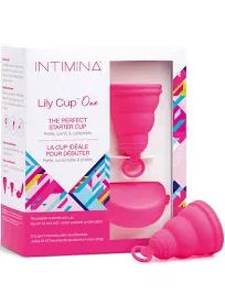 Intimina Lily Cup One - Collapsible Disposable Menstrual Cups for Beginners, Sma