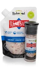 Redmond Real Sea Salt - Natural Unrefined Gluten Free Kosher, 16 Ounce Pouch (1 