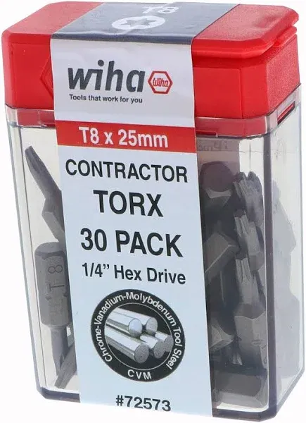 Wiha 71508 T8 x 25mm Torx Insert Bit