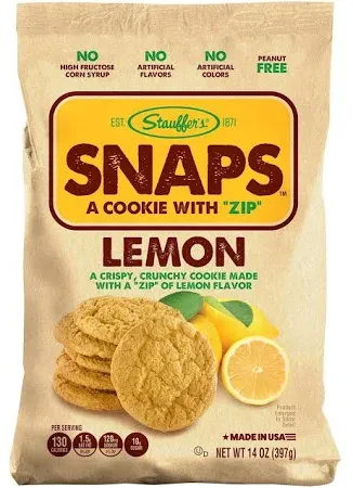 Stauffers Original Recipe Lemon Snaps 14 oz Bags 3 Bags