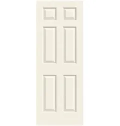 Masonite 80 in. 1.375 in. Primed 6-Panel Hollow Core Composite Slab Interior Door