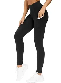 THE GYM PEOPLE Women's Thick High Waist Yoga Pants with Pockets