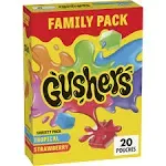 Gushers Fruit Flavored Snacks Variety Pack Strawberry and Tropical 20 ct