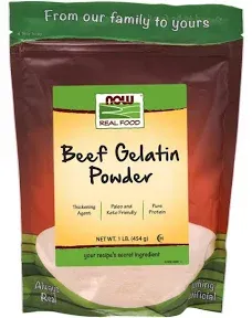 Now Foods Beef Gelatin Natural Powder 1 lb (Pack of 2)