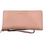 Michael Kors Jet Set Travel Large Primrose Leather Continental Wristlet Wallet • Fashion Brands Outlet