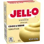 Jell-O Cook & Serve Vanilla Flavor Pudding & Pie Filling Mix (3 oz)