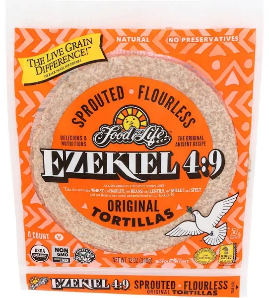 Food For Life Ezekiel 4:9 Sprouted Grain Tortillas