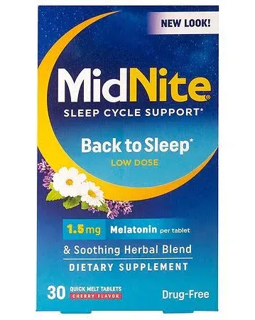 Midnite, Sleep Cycle Support, Low Dose, Cherry