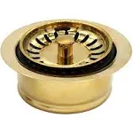 Brass Kitchen Sink Disposal Flange & Strainer in Polished Brass Finish - Westbrass