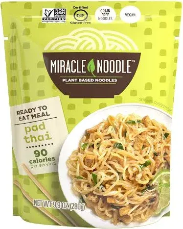 MIRACLE NOODLE, RTE MEAL, PAD THAI, Pack of 6, Size 10 OZ - No Artificial Ingredients Gluten Free Vegan6