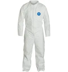 Dupont Tyvek Coverall - High-Density Polyethylene - Zipper Front - Collar - Open Wrist - XL