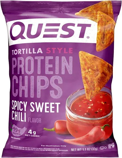 Quest Protein Chips Tortilla Style Spicy Sweet Chili