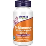 NOW Supplements - D-Mannose Urinary Support 500 mg - 60 Veg Capsules by NOW