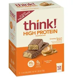 Think! Protein Bars High Protein Creamy Peanut Butter