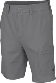 "Huk Men's Next Level 10.5 Fishing Shorts - Overcast Grey - XL"