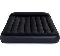 Intex Dura Beam Pillow Rest Classic Airbed Mattress with Built-In Pump, Queen