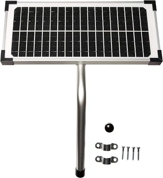 🔋 Mighty Mule FM123 10Watt Solar Panel Kit Charger Automatic Gate🆕