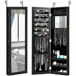 Goplus Costway Black Wall-mount Jewelry Armoire Lowes.com