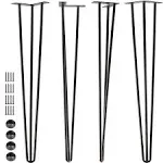 SPACEEUP 40" Hairpin Table Legs, 4PCS Coffee Desk Legs with Rubber Floor Protectors, Heavy Duty Metal Furniture Legs 3 Rods for Home DIY Bench Desk Bar Dining End Table Chairs