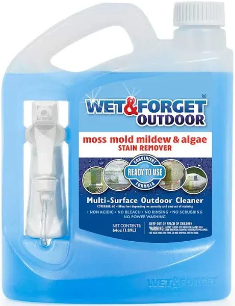 Wet & Forget Outdoor Ready to Use Mildew Stain Remover - 64 oz jug