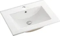 Swiss Madison Bathroom Vanity Top 24&#034; Pre-drilled Single Hole Ceramic White