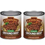 Keystone All Natural Ground Beef 28 Ounce Long Term Emergency Survival Food Canned Meat | Fully Cooked Ready to Eat | Gluten Free Family Pack of 2