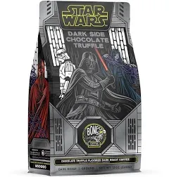 Bones Coffee Company Dark Side Chocolate Truffle Ground Coffee Beans, Chocolate Truffle Flavor, Low Acid Flavored Coffee, Made with Arabica Coffee Beans, Star Wars Inspired Coffee, Dark Roast (12 oz)