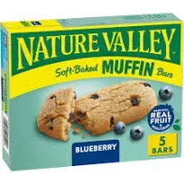 Nature Valley Soft-Baked Blueberry Muffin Bars, 5 Bars, 175g/6 oz. Box {Imported from Canada}