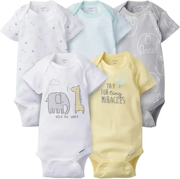 Gerber Baby Onesies Short Sleeve Bodysuits