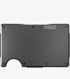 Ridge Men's Minimalist Metal RFID Blocking Wallet with Card Holder