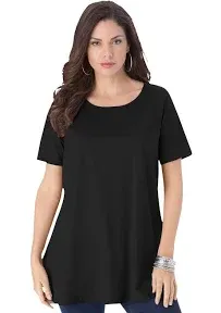 ROAMAN&#x27;S Women&#x27;s Swing Ultimate Tee With Keyhole Back Neck Size 6X