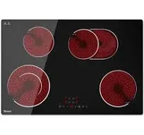 30 in. Built-in Radiant Electric Cooktop in Black with 4 Elements