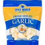 Spice World Peeled Garlic, Bag, 6 oz