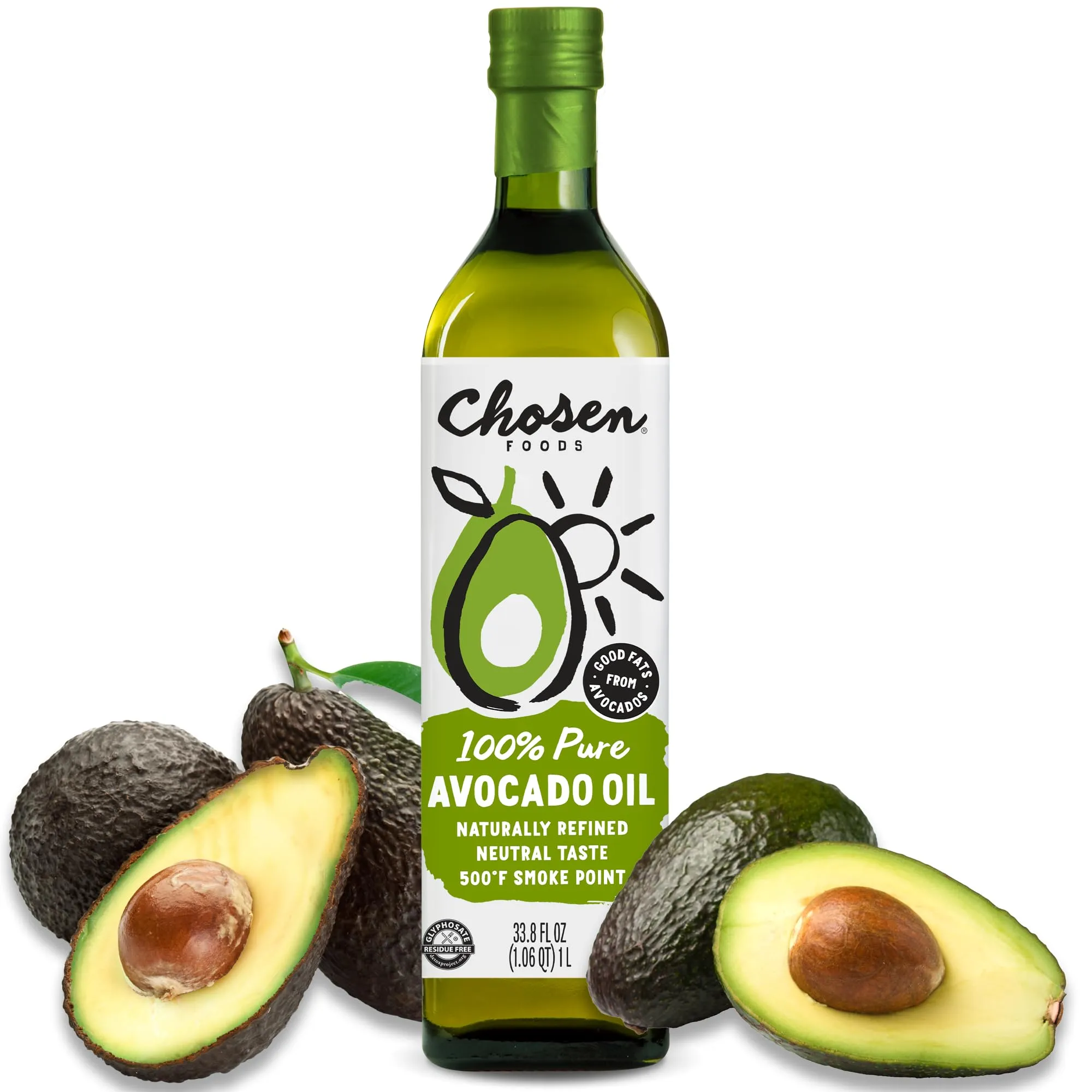 1 Bottle Chosen Foods 100% Pure Avocado Oil - 67.6  fl oz  *Total 2 Liter*