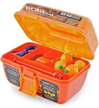 Worm Gear 7-Compartment Tackle Box with Tackle