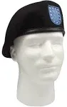 Rothco Inspection Ready Black Beret with Flash Black / 7 5/8