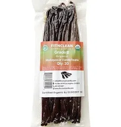 Organic Vanilla Beans Madagascar Grade B Extract Certified Usda Organic Fitnclean Vanilla