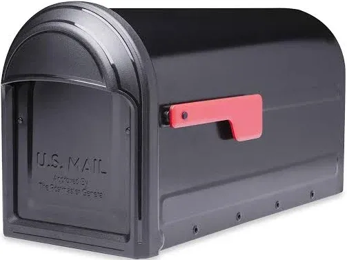 Architectural Mailboxes 7900-1B-R-10 Barrington Postmount Mailbox, Large, Black