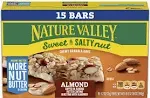 Nature Valley Granola Bars, Chewy, Sweet & Salty Nut, Almond, Family Pack - 15 pack, 1.2 oz bars