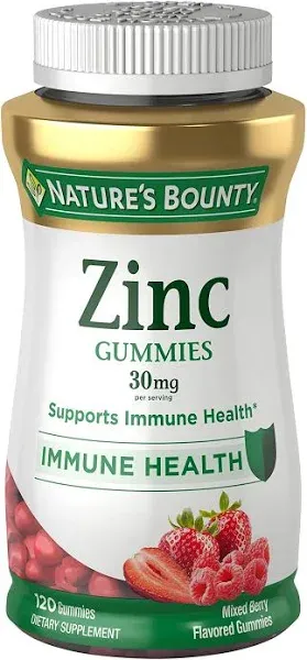 Nature's Bounty Zinc Gummy 120 Count