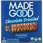 Made Good Granola Bars, Vanilla Flavor, Chocolate Drizzled, 5 Pack - 5 pack, 0.85 oz bars