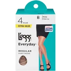 L'eggs Everyday Pantyhose 100% Nylon- Regular Panty, Sheer Toe