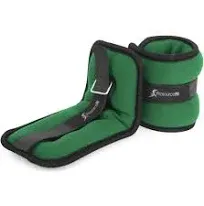  Ankle Wrist Weights Set of 2, Adjustable Comfort Fit Green 1lb